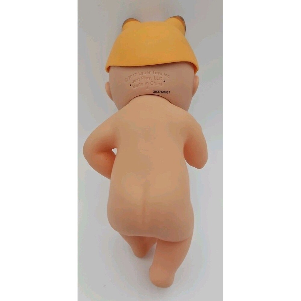 2017 LAUER/JUST PLAY WEE WATER BABIES DOLL 5 IN WEARING FOX HAT, BLUE BLACK EYES - Picture 6 of 8